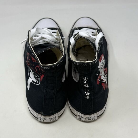 Converse All Star Itachi Uchiha Sneakers Mens 10.5 Black High Top Shoes Naruto - Picture 11 of 16